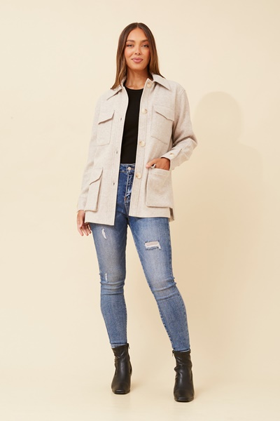 MAJE SOLID SHACKET