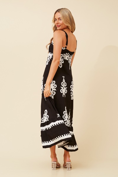 MAKENNA BORDER MAXI DRESS