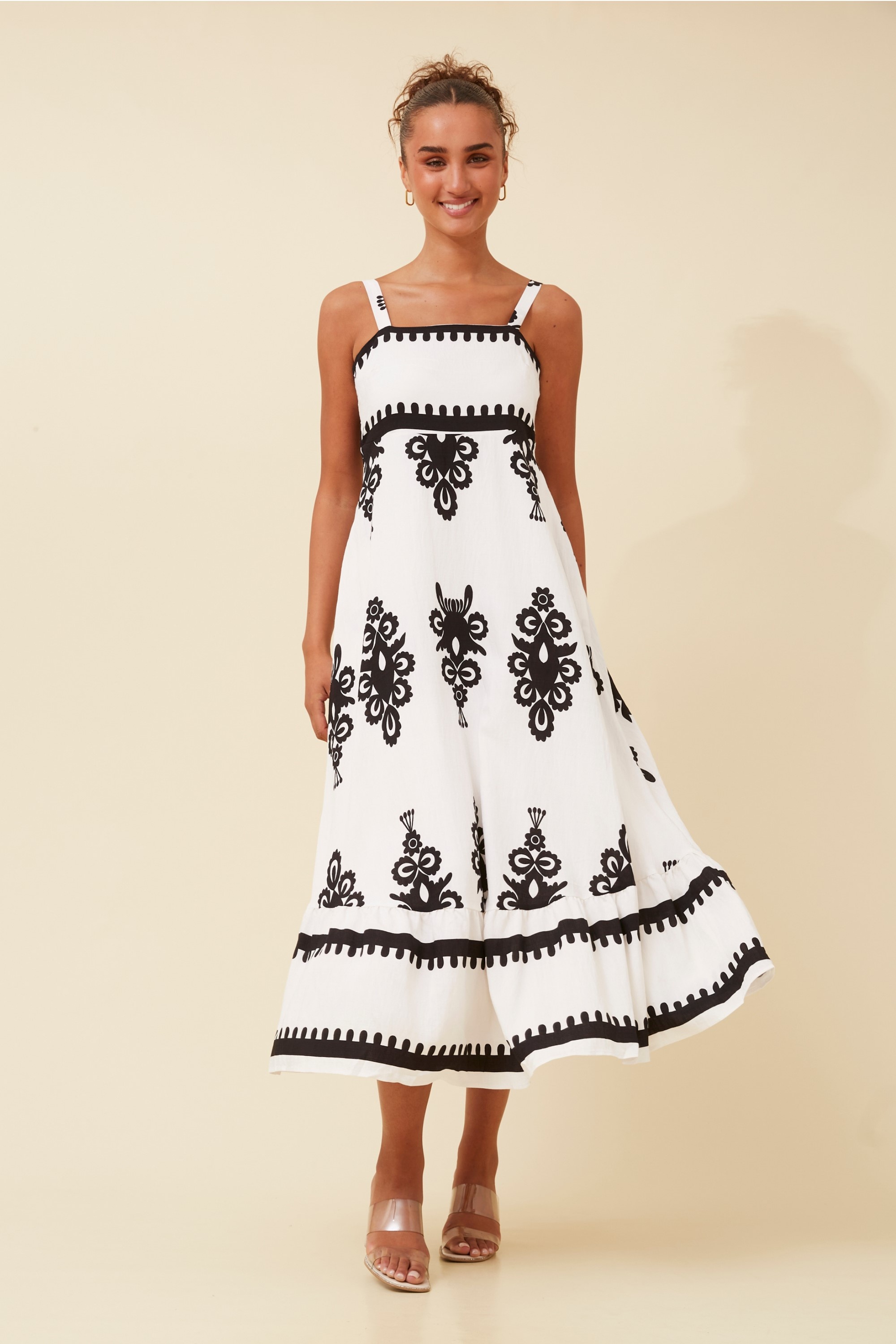 MAKENNA BORDER MAXI DRESS