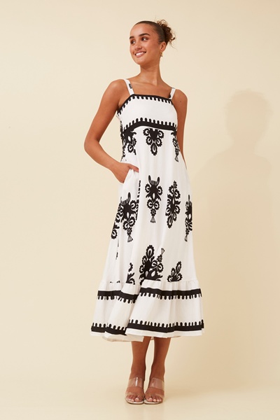 MAKENNA BORDER MAXI DRESS