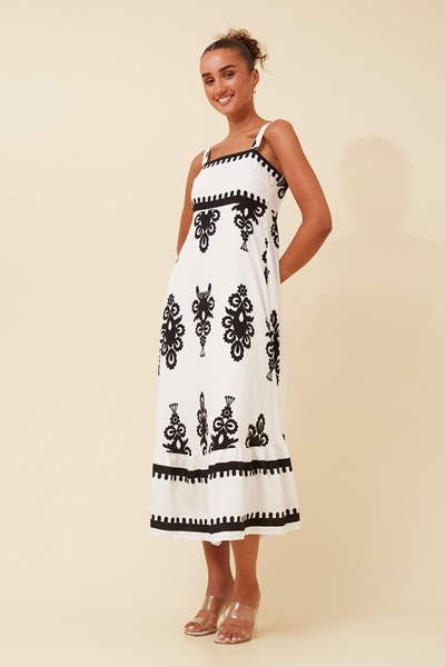 MAKENNA BORDER MAXI DRESS