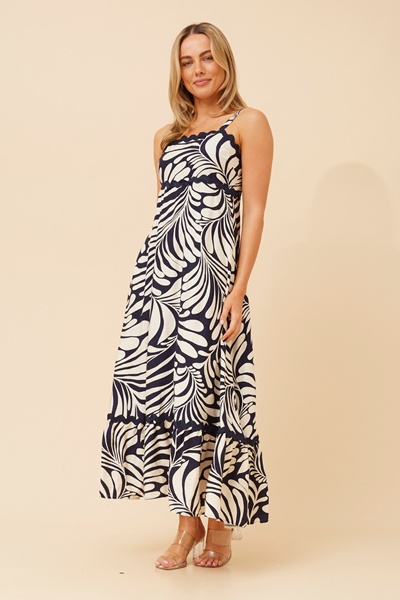 MAKENNA LINEN BLEND MAXI DRESS