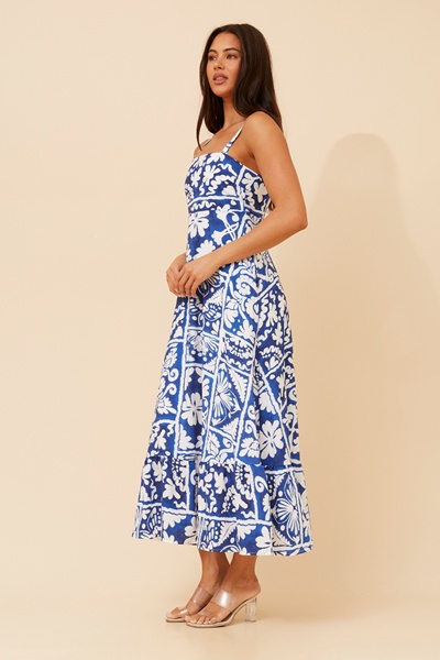 MAKENNA PATCHWORK PRINT DRESS