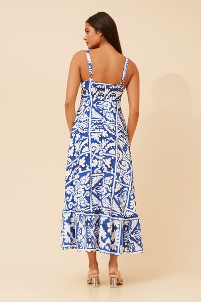 MAKENNA PATCHWORK PRINT DRESS