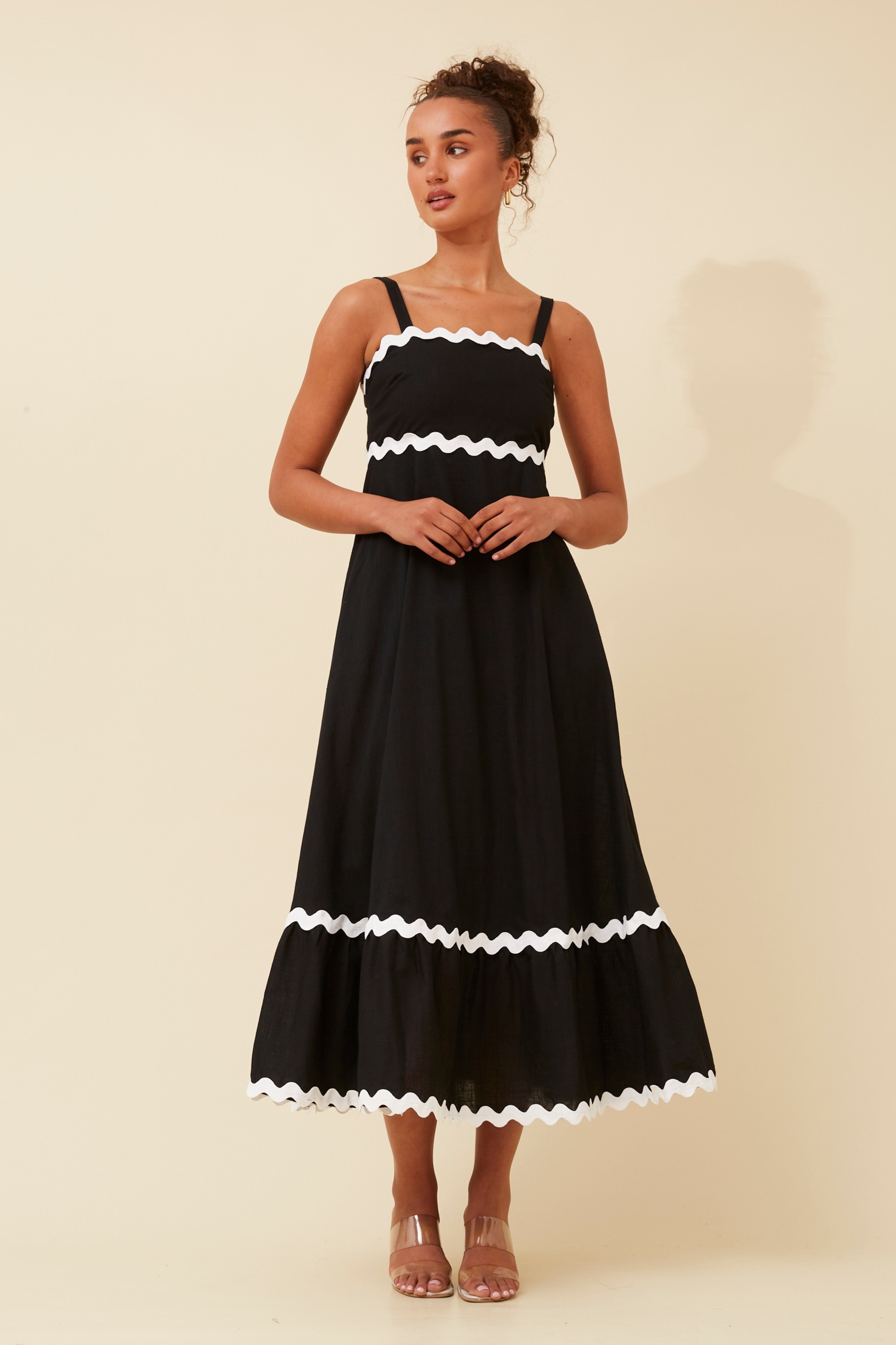 MAKENNA RIC RAC MAXI DRESS