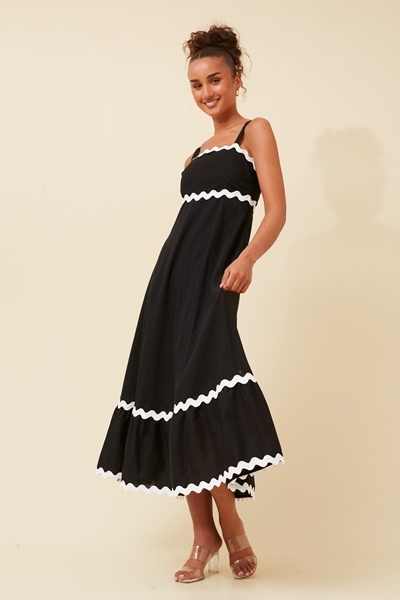 MAKENNA RIC RAC MAXI DRESS