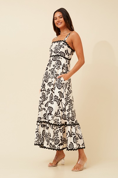 MAKENNA RIC RAC MAXI DRESS