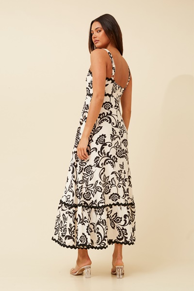 MAKENNA RIC RAC MAXI DRESS