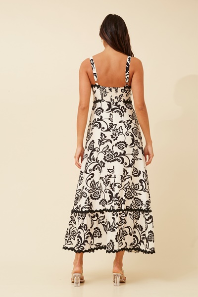 MAKENNA RIC RAC MAXI DRESS