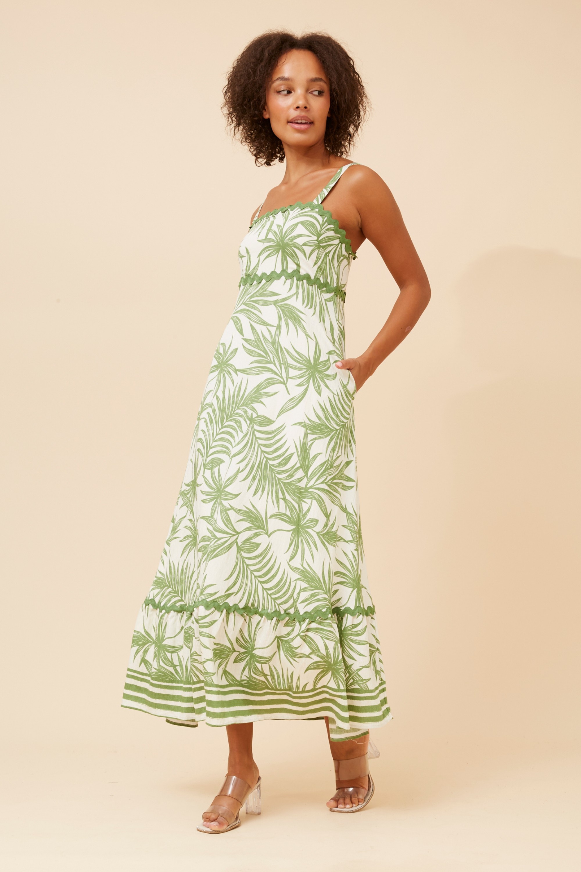 MAKENNA RIC RAC MAXI DRESS