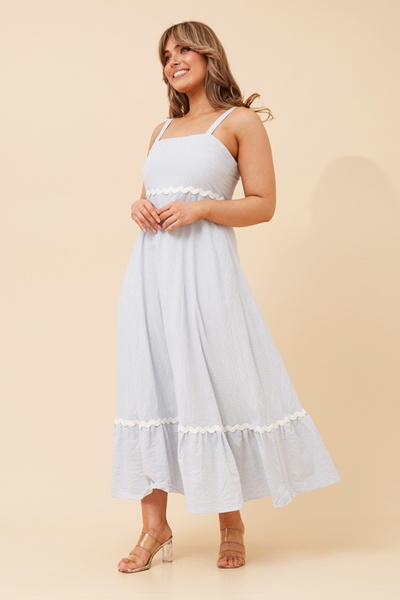 MAKENNA RIC RAC MAXI DRESS