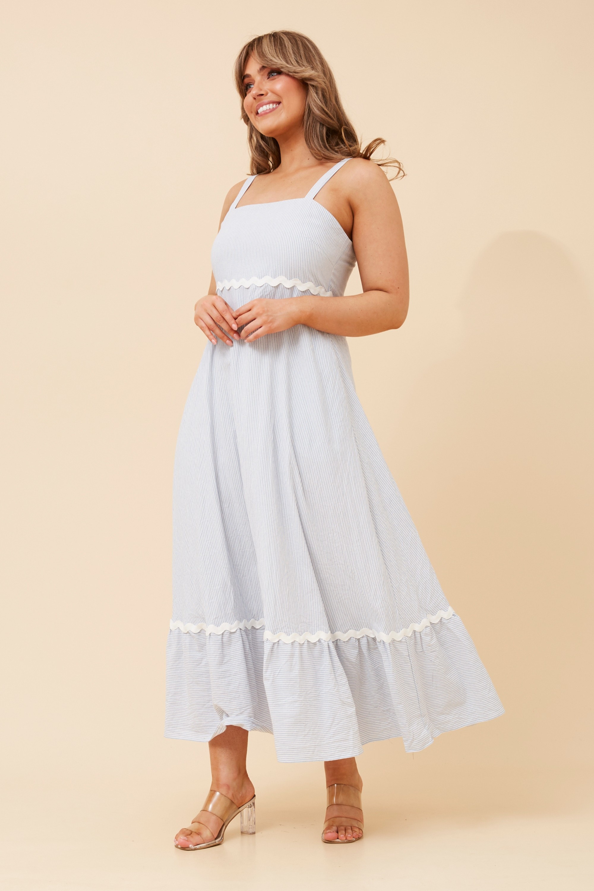 MAKENNA RIC RAC MAXI DRESS