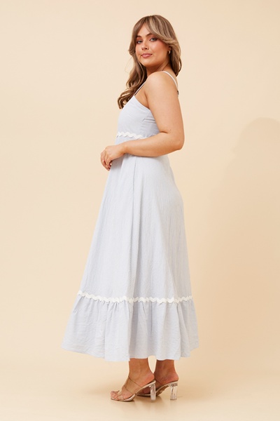 MAKENNA RIC RAC MAXI DRESS
