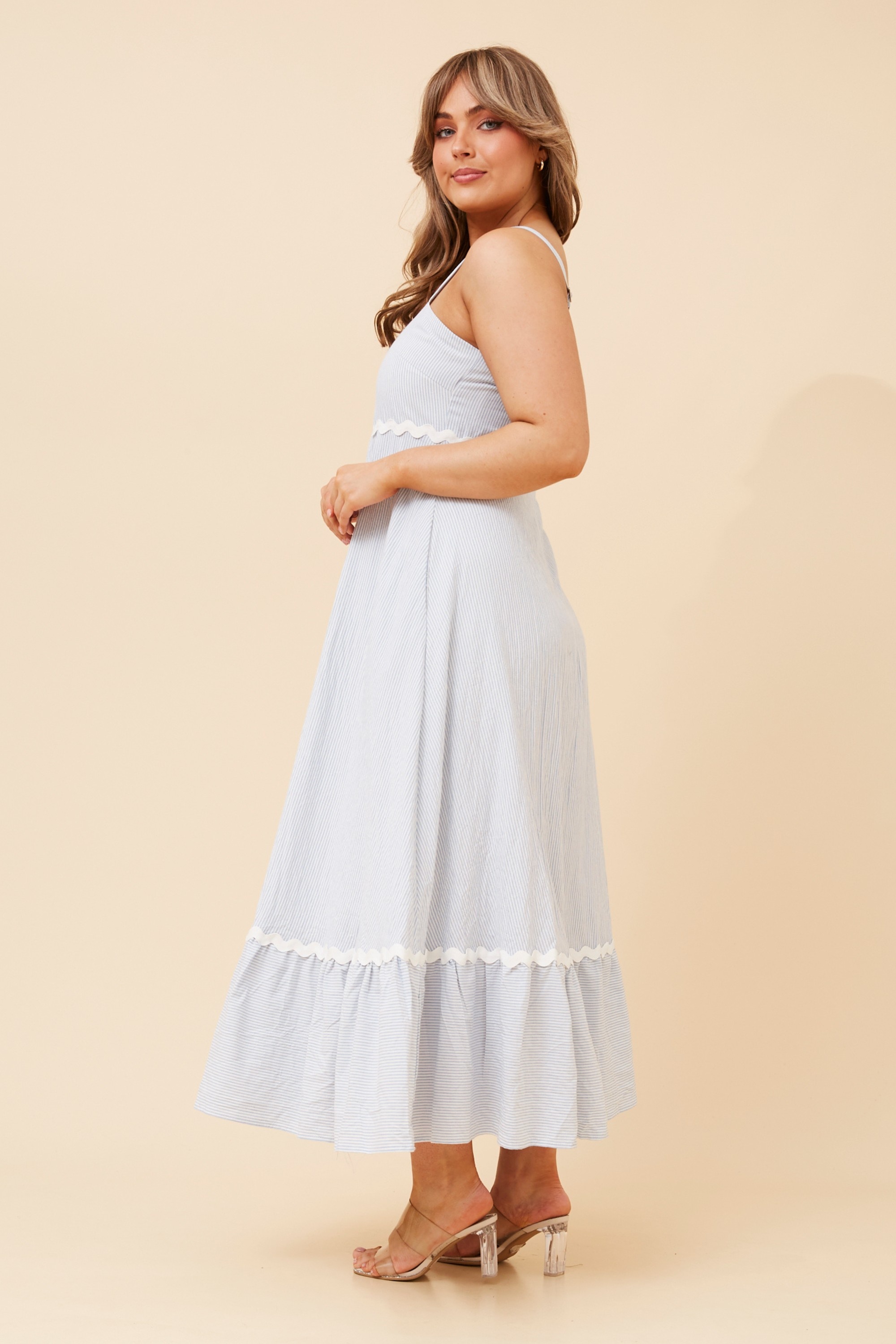 MAKENNA RIC RAC MAXI DRESS