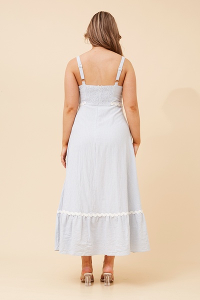 MAKENNA RIC RAC MAXI DRESS