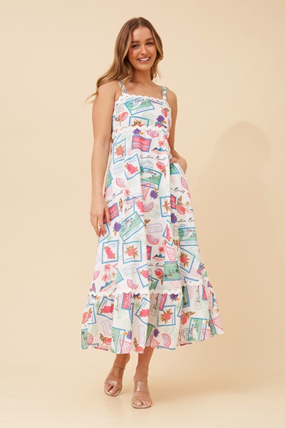 MAKENNA WANDERLUST PRINT MAXI DRESS
