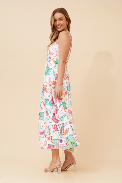 MAKENNA WANDERLUST PRINT MAXI DRESS