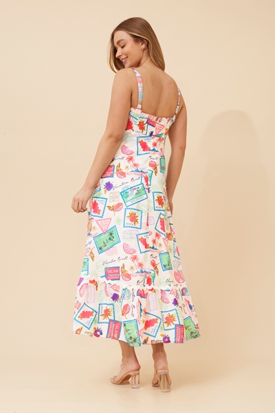 MAKENNA WANDERLUST PRINT MAXI DRESS