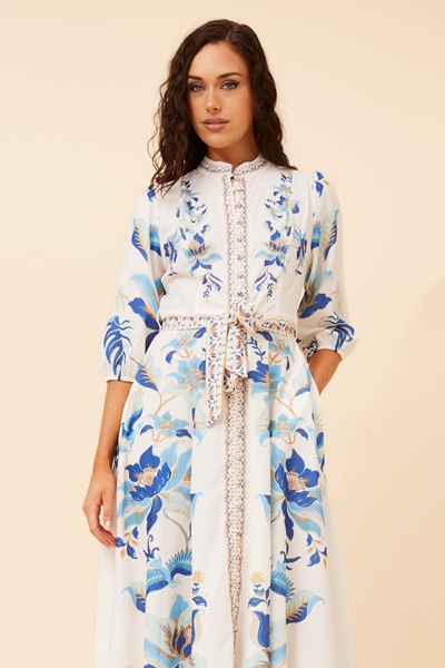 MALANI BORDER PRINT MAXI DRESS