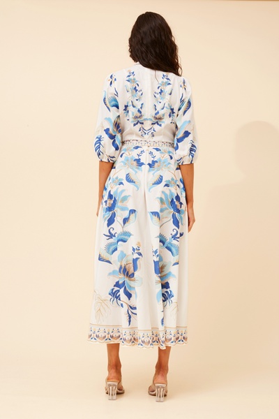 MALANI BORDER PRINT MAXI DRESS