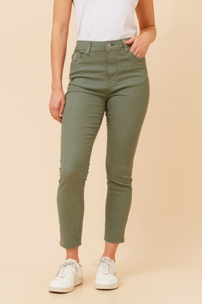 MALEA SOLID DENIM LONG PANTS