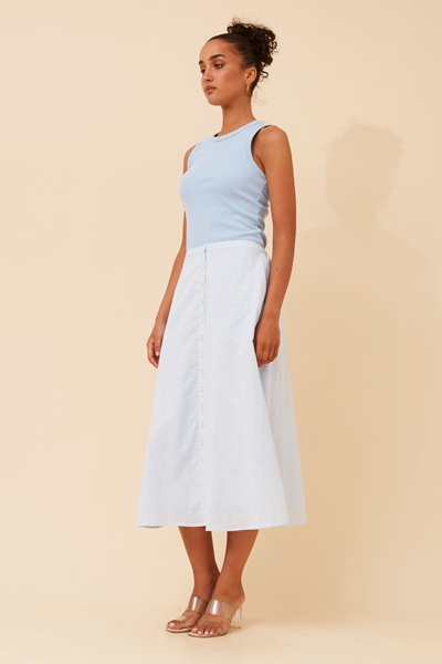 MALENA SOLID MIDI SKIRT