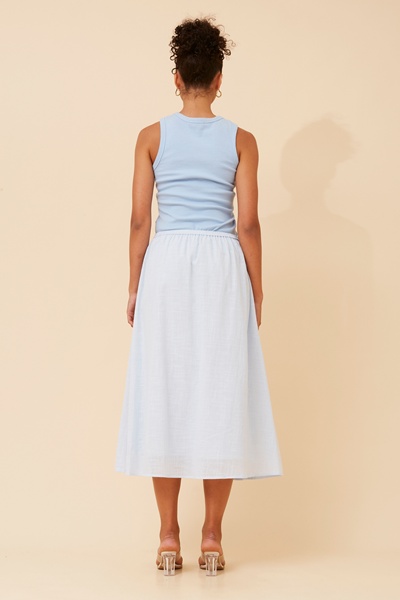 MALENA SOLID MIDI SKIRT