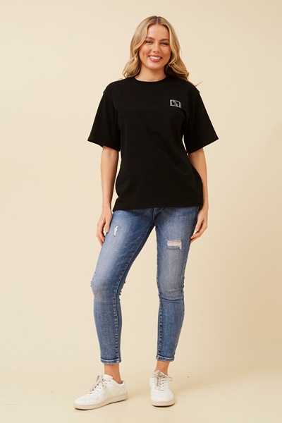 MALIA EMBROIDED TEE