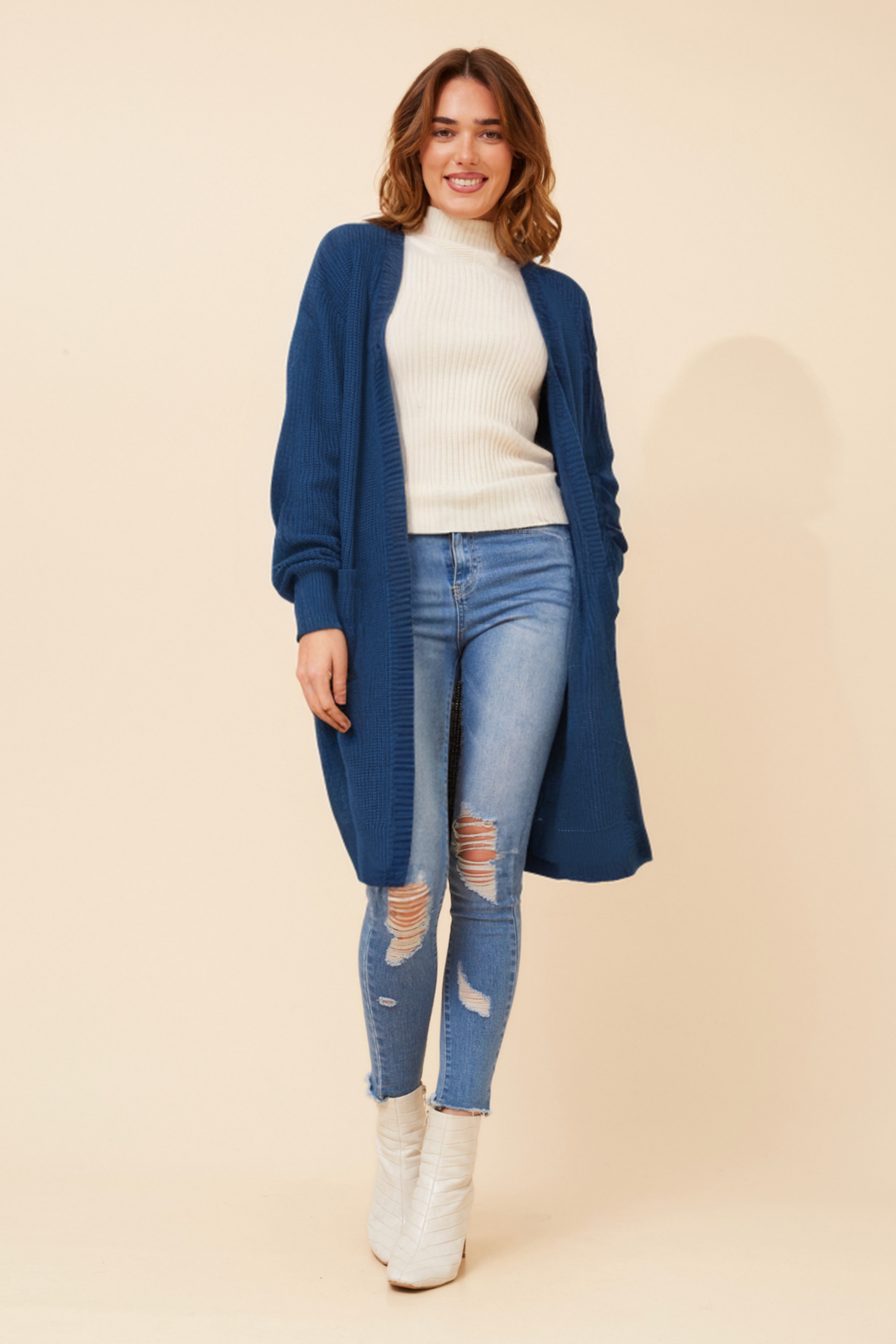MALIAH SOLID KNIT CARDIGAN