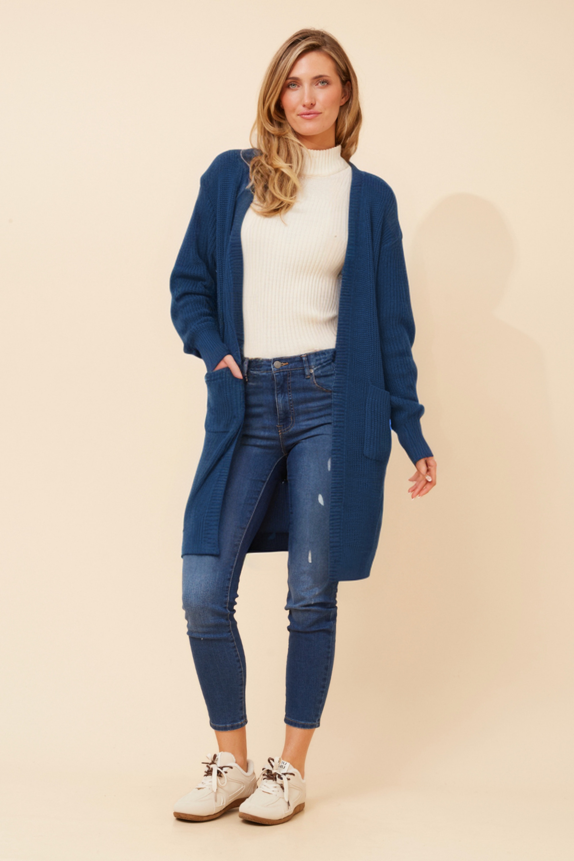 MALIAH SOLID KNIT CARDIGAN