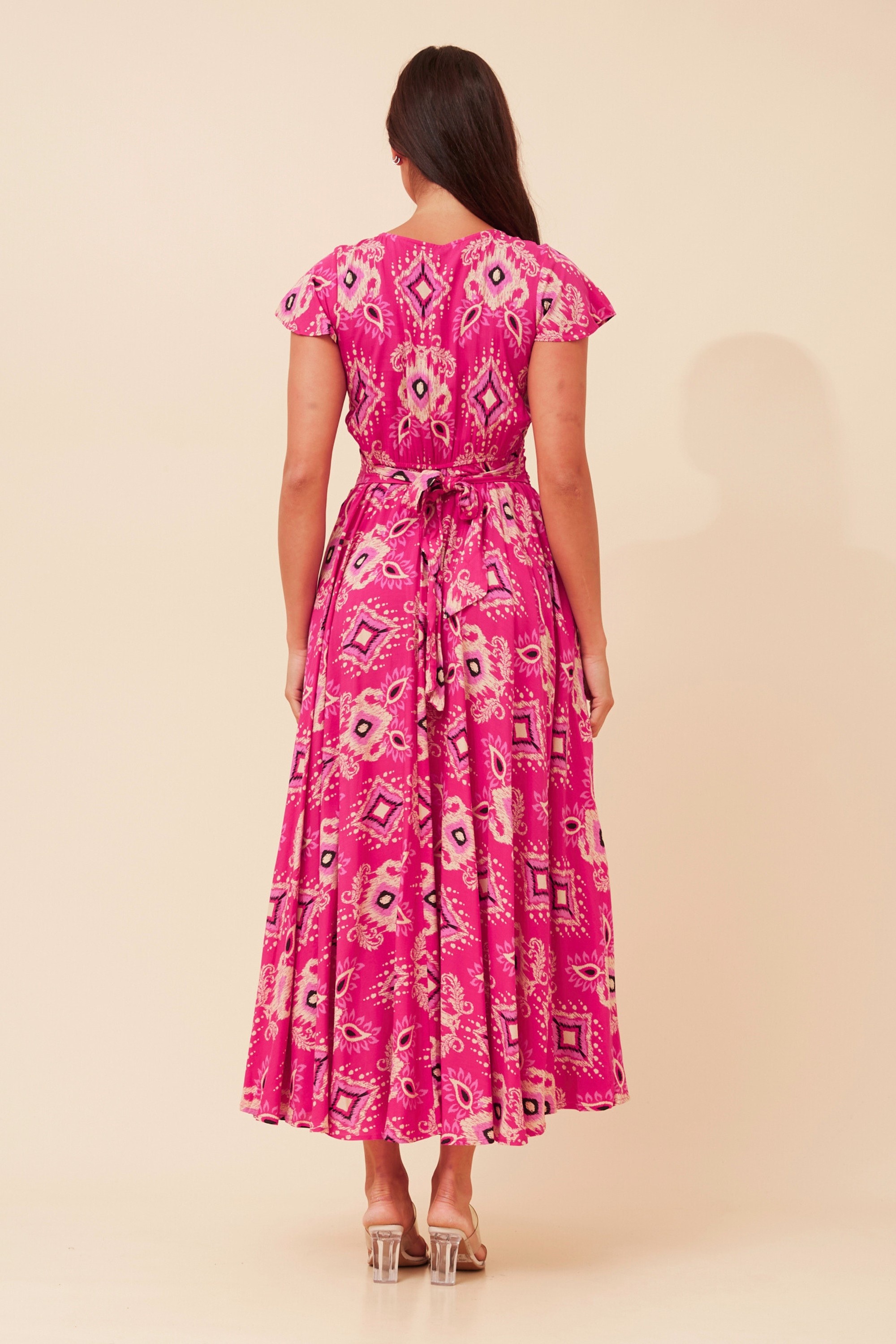 MALIBU ABSTRACT PRINT MAXI DRESS