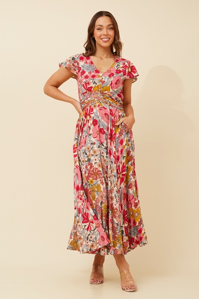 MALIBU FLORAL MAXI DRESS