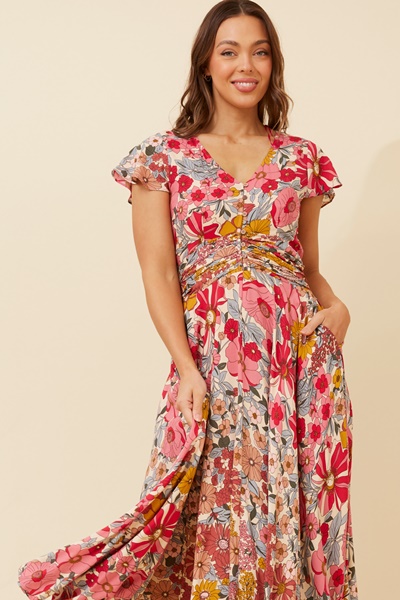 MALIBU FLORAL MAXI DRESS