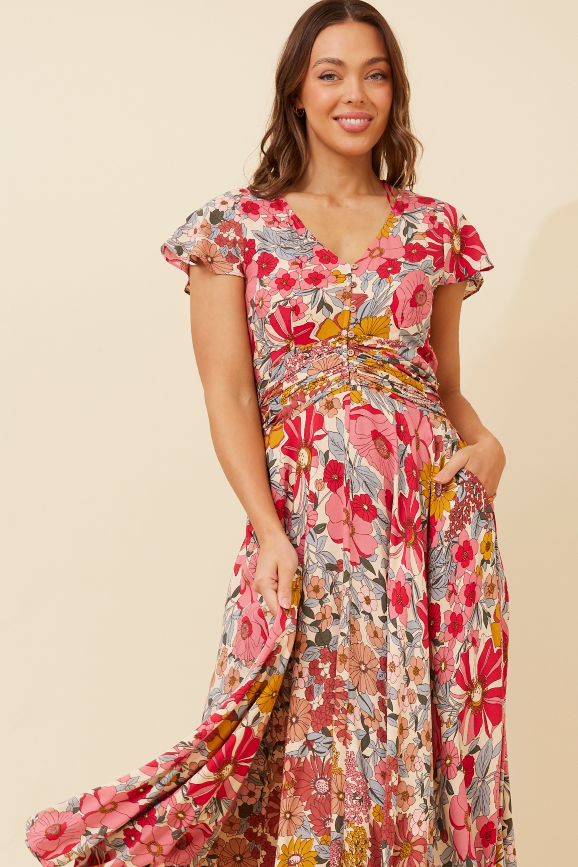 MALIBU FLORAL MAXI DRESS