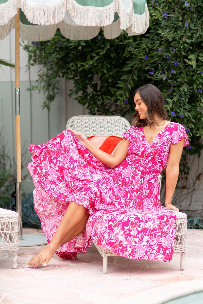 Malibu floral maxi dress Online Buy | Connection Femme 