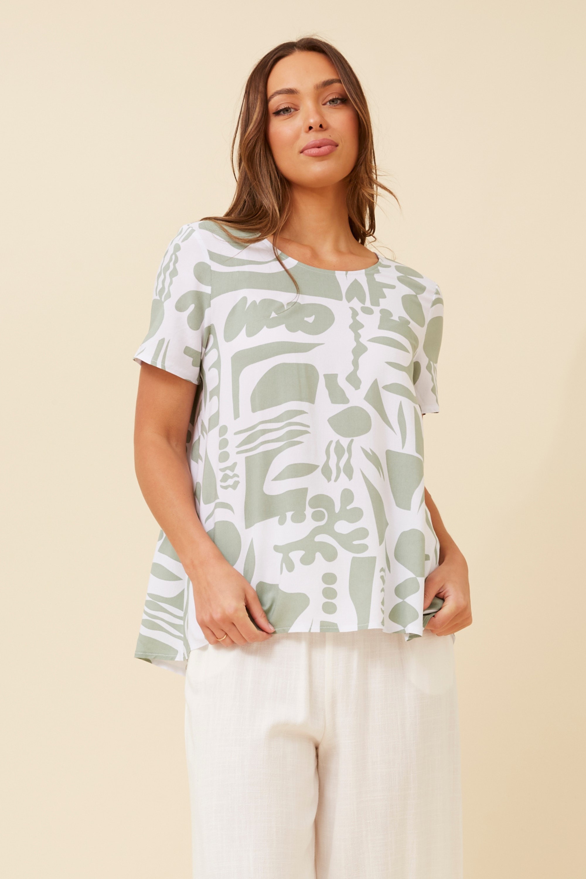 MALISSA ABSTRACT PRINT TOP