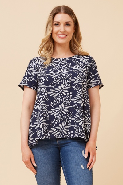 MALISSA ABSTRACT PRINT TOP