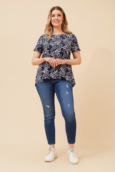 MALISSA ABSTRACT PRINT TOP