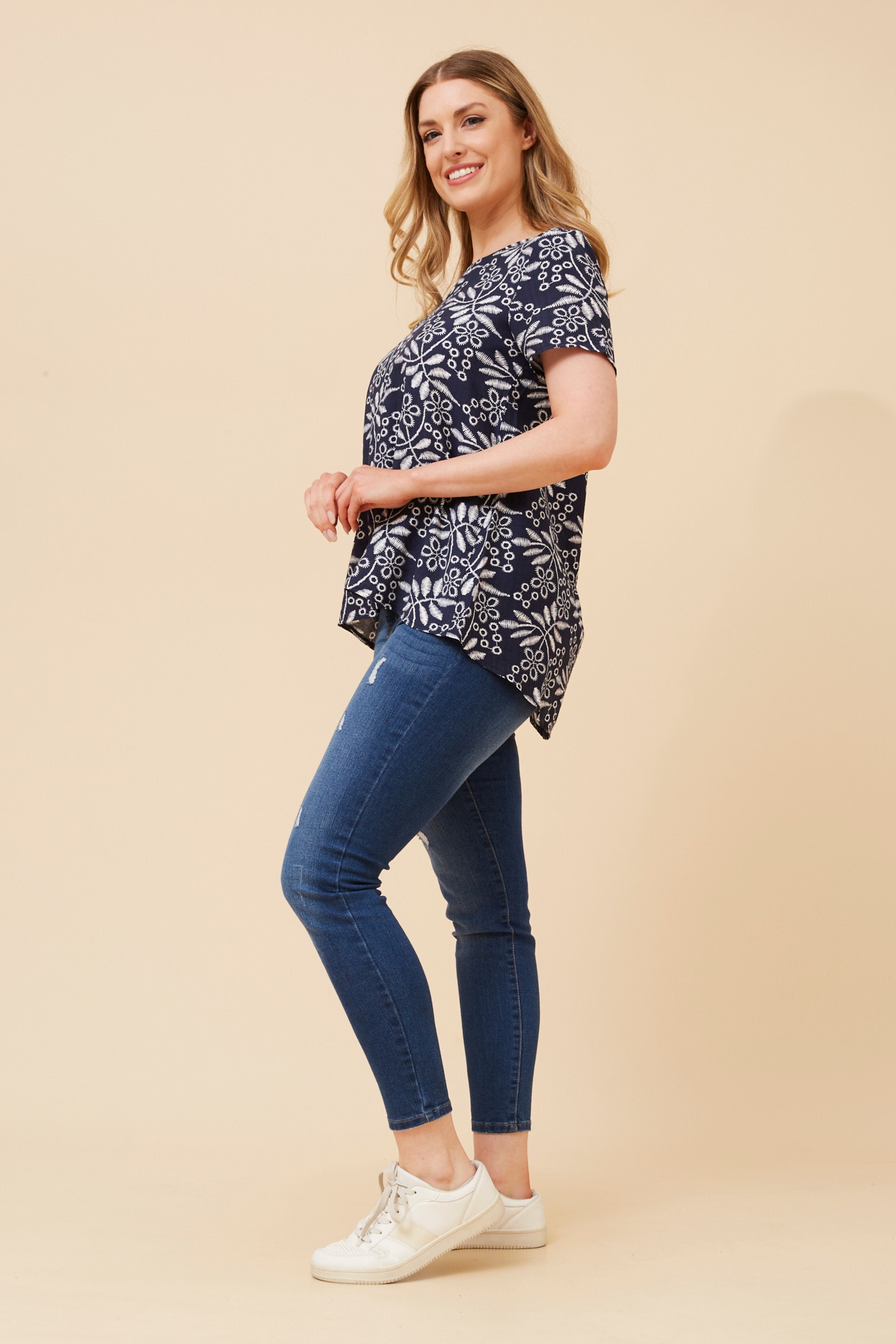 MALISSA ABSTRACT PRINT TOP