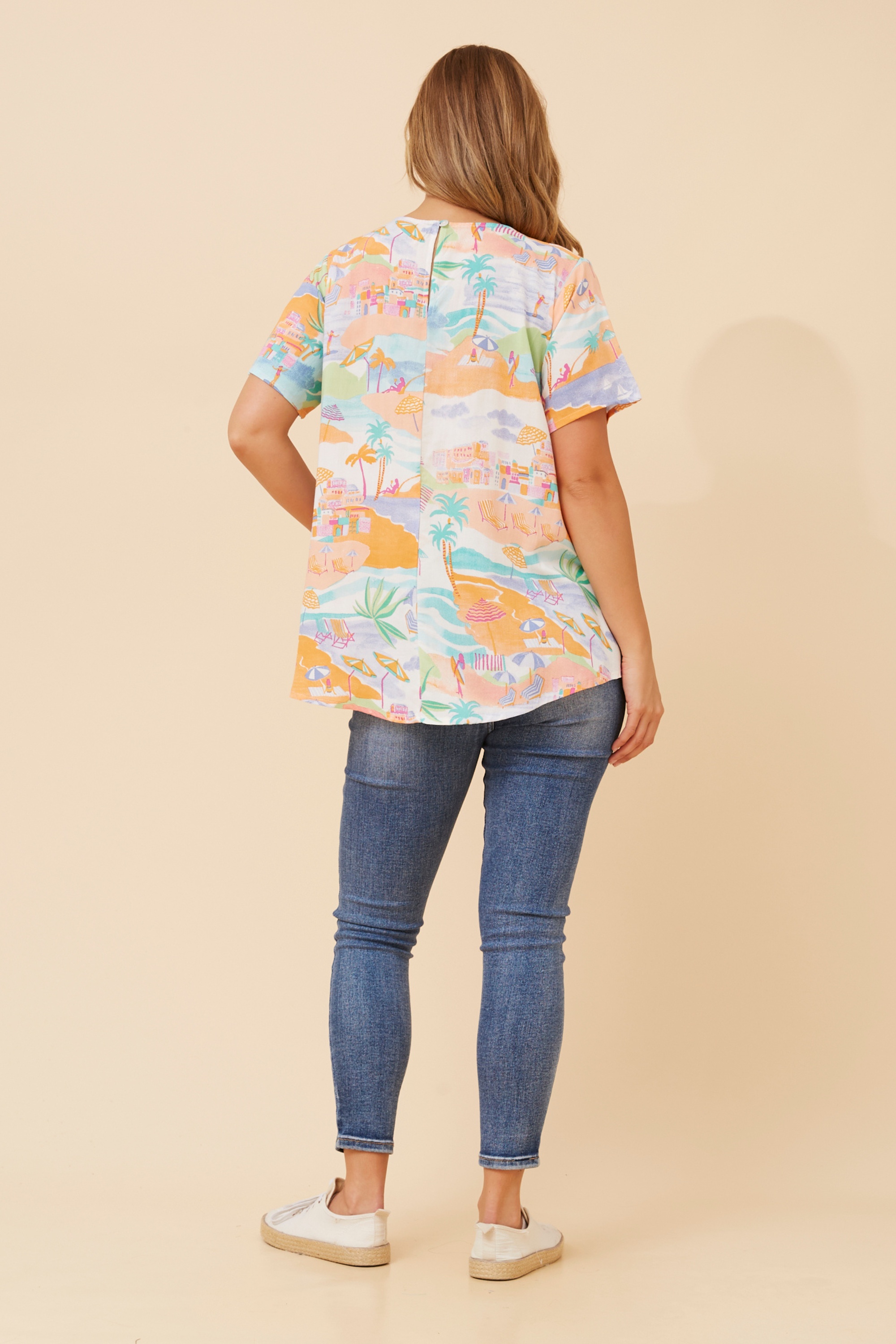 MALISSA WANDERLUST PRINT TOP