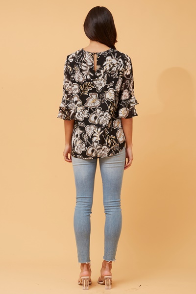 MALLORY BOTANICAL PRINT BLOUSE