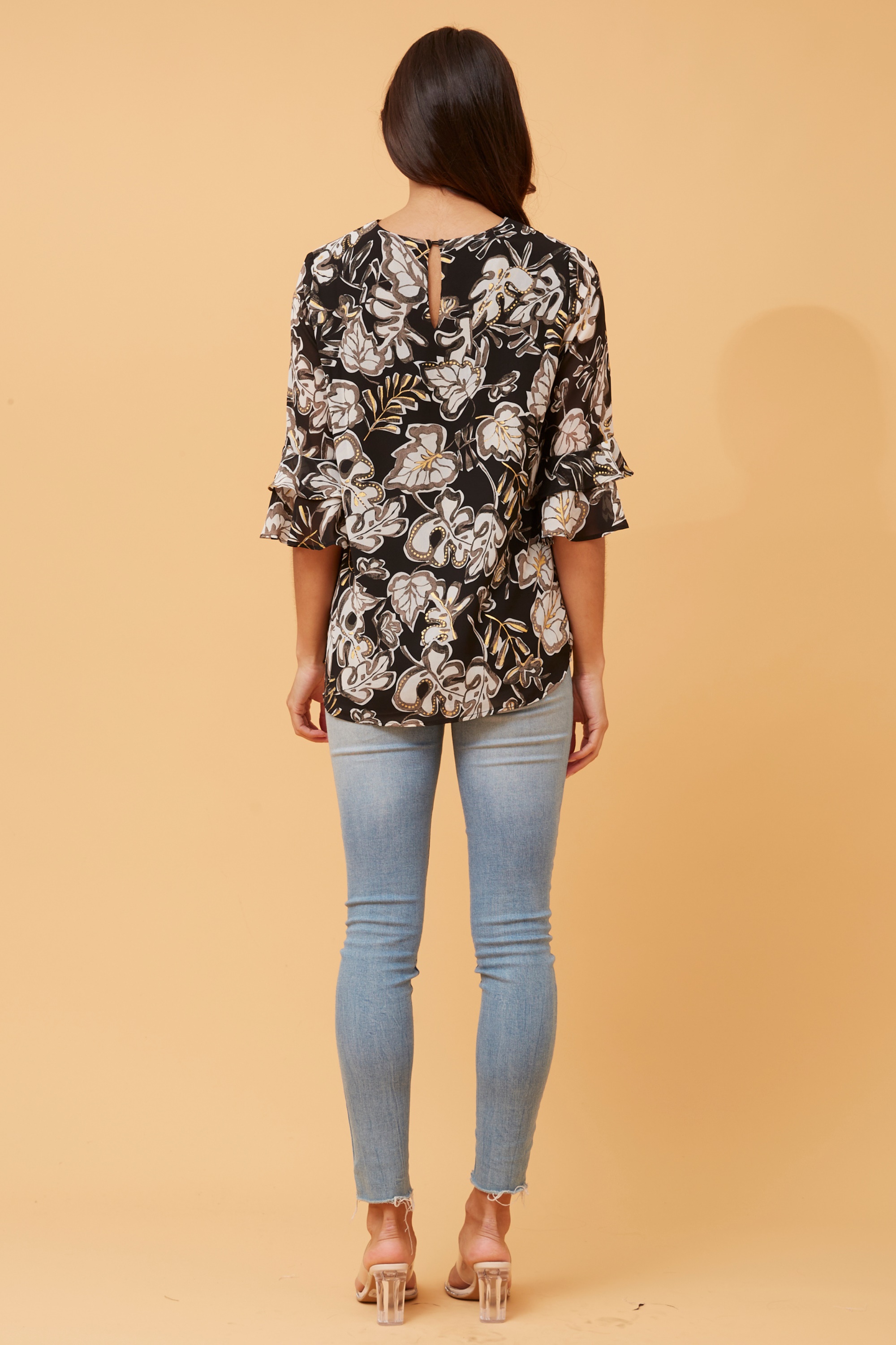 MALLORY BOTANICAL PRINT BLOUSE