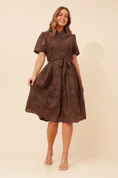 MALVINA LACE MIDI DRESS