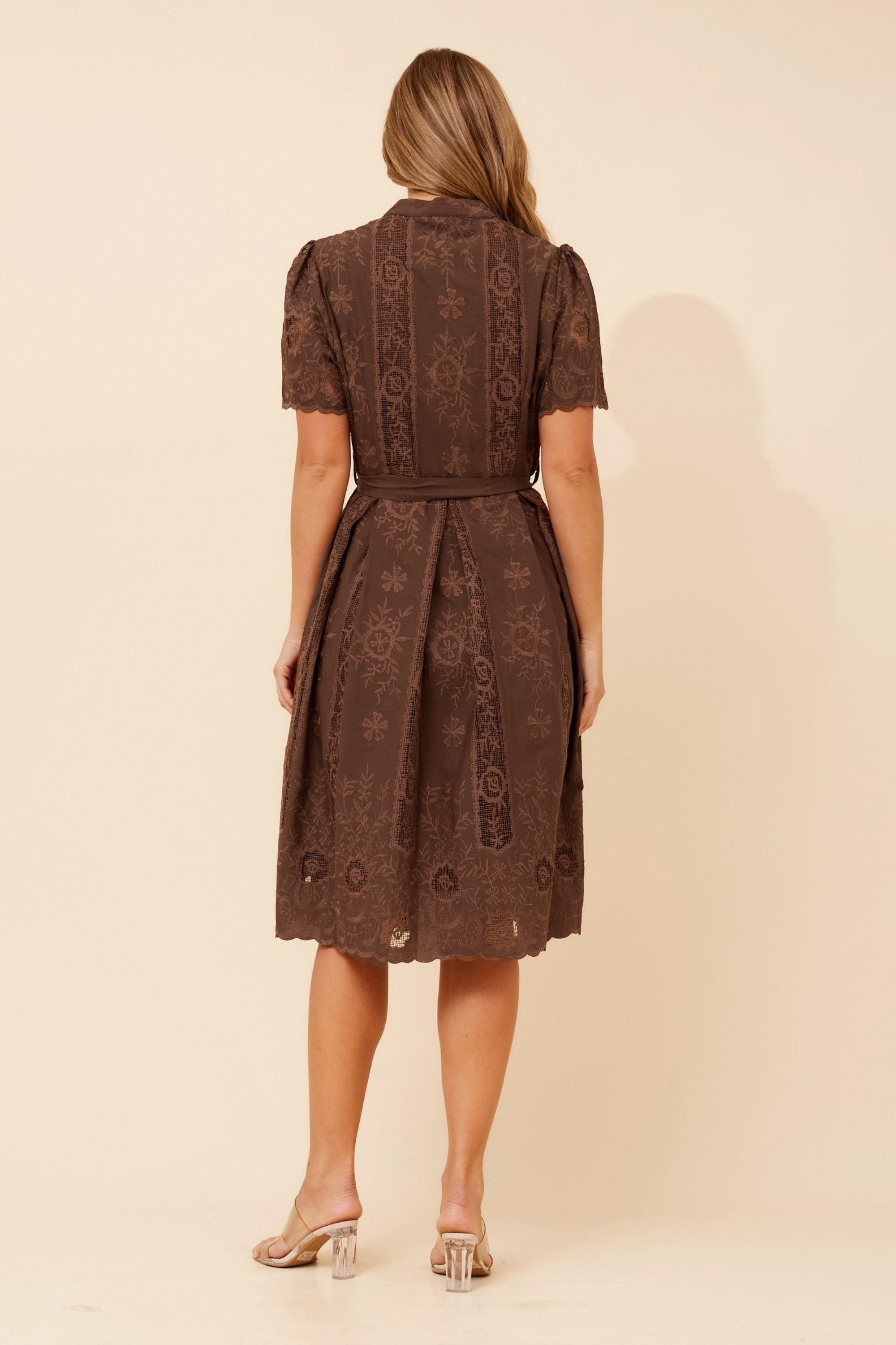 MALVINA LACE MIDI DRESS