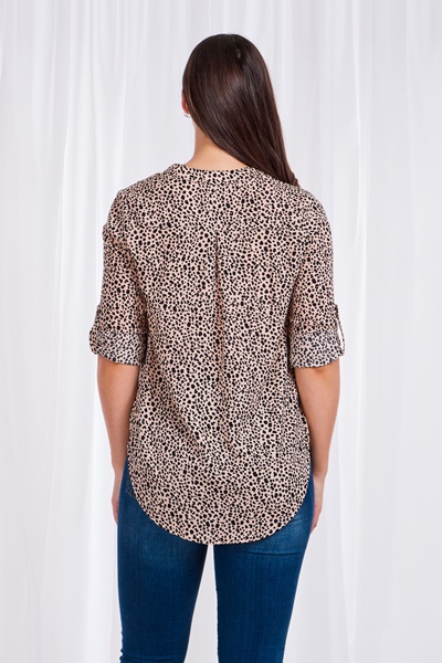 MANDARIN COLLAR BLOUSE