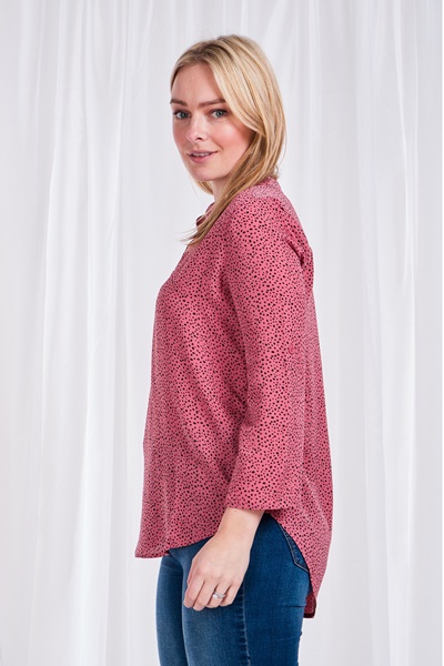 MANDARIN COLLAR BLOUSE