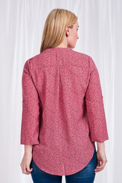 MANDARIN COLLAR BLOUSE