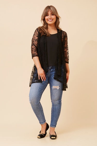 MANNIE LACE WATERFALL CARDIGAN