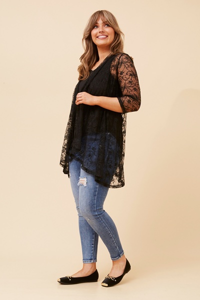 MANNIE LACE WATERFALL CARDIGAN