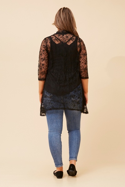 MANNIE LACE WATERFALL CARDIGAN